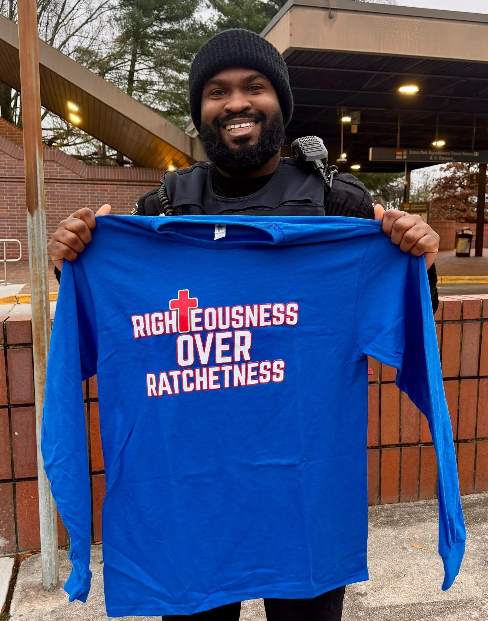 RIGHTEOUSNESS OVER RACHETNESS LONG SLEEVE (ADULTS)